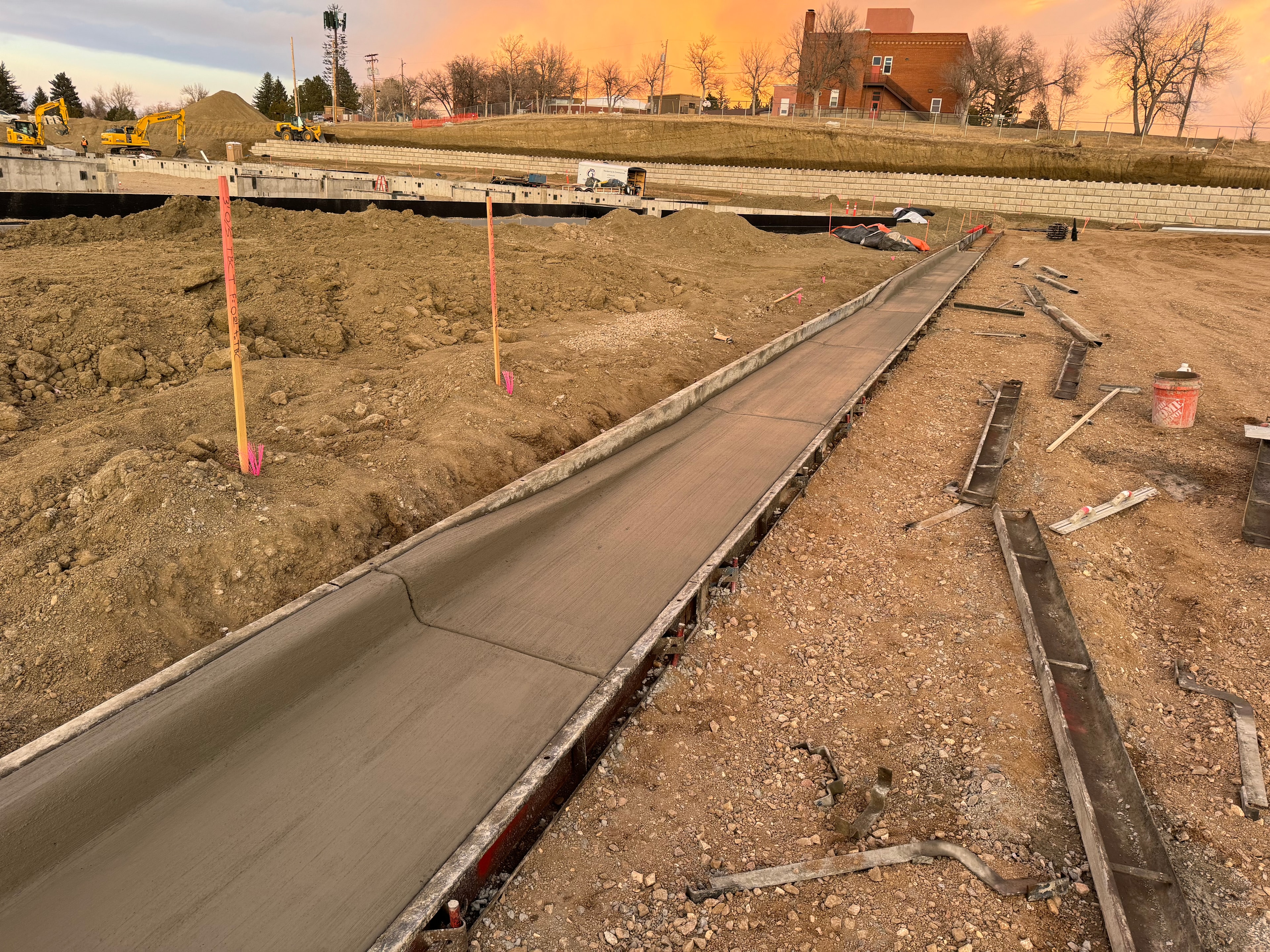 Commercial concrete jobsite